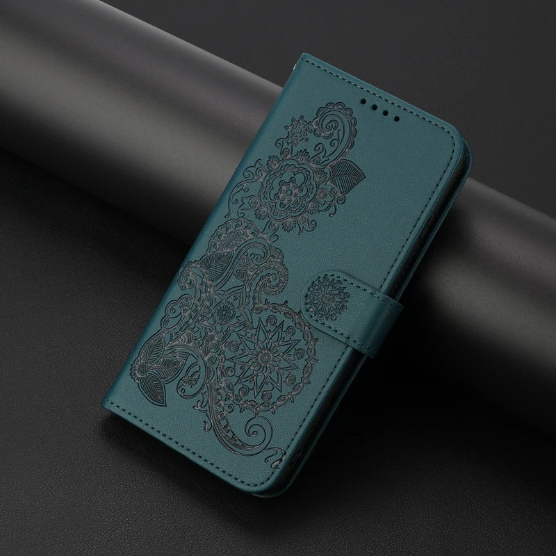 For Xiaomi Redmi 13 Case Paisley Leather Flip Stand Case on For Ximi Redmi13 Wallet Cover For Xiaomi Redmi 13C Phone Cover Coque