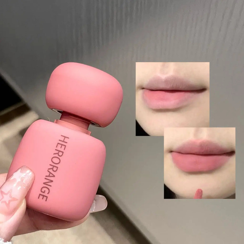 1pcs Red Brown Matte Lip Mud Liquid Lipstick Waterproof Non-stick Cup Chocolate Lip Color for Women Lips Makeup Cosmetics