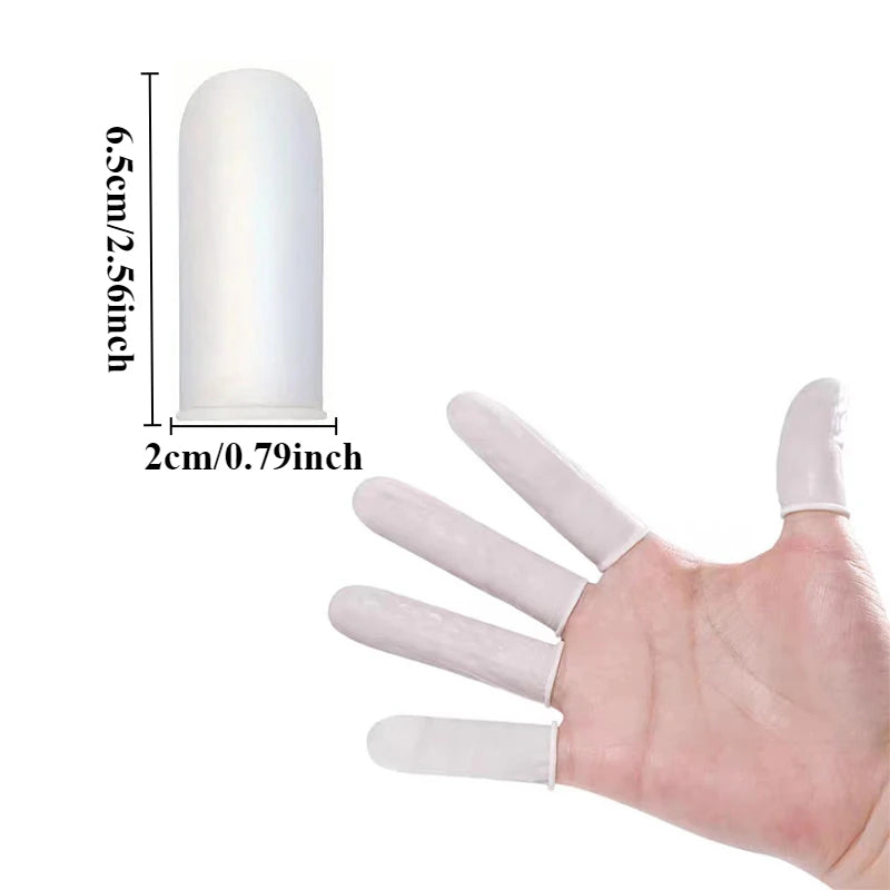 200PCS Disposable Color Finger Cots Disposable Latex Finger Cots Beauty Embroidery Dirt Isolation Cleaning Hygiene Multi-Purpose