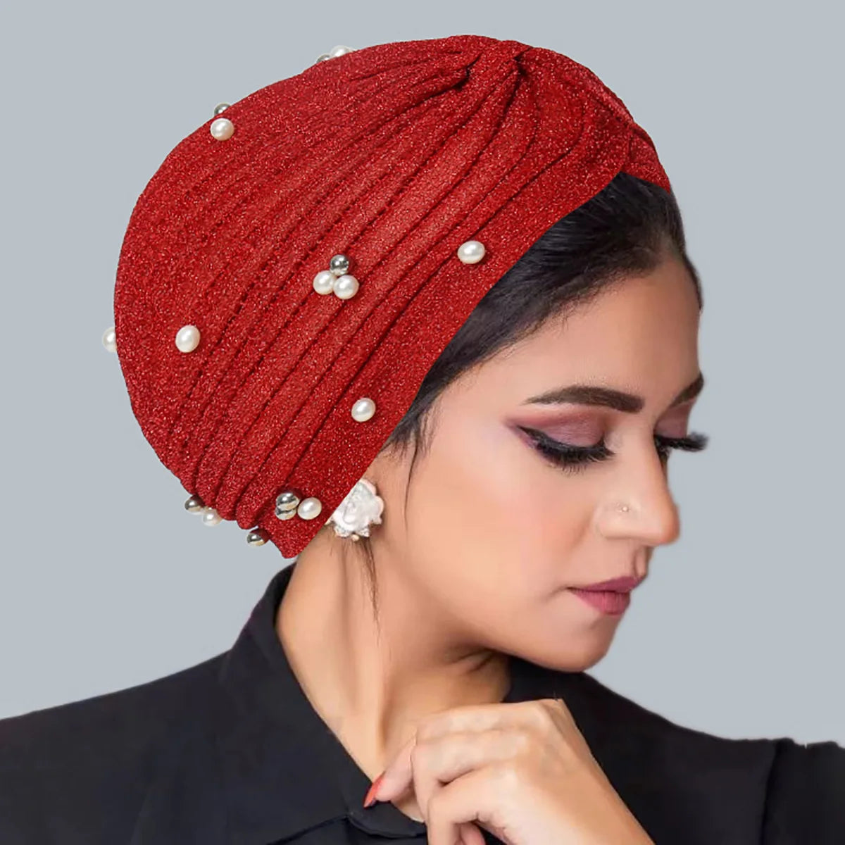 New Women Velvet Turban Hat Muslim Twist Solid Color Hijab Chemo Cap Head Wrap Headscarf Beanies Bonnet Headscarf Turbante Mujer