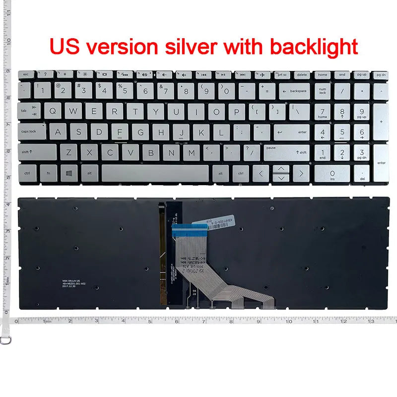 US/RU/UK keyboard FOR HP 15-DB/DX/DA/CX/DR/GW 15m-DS 250 255 256 G7 15-CN/CS/CR/CW/EC/CH/DK/DS TPN-C135/143 15T-cn 15S-DY 17-BY