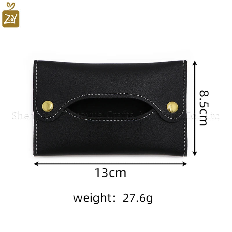 Mini Japanese style pu leather tissue bag tissue box living room bathroom tissue organizer car tissue wet towel box