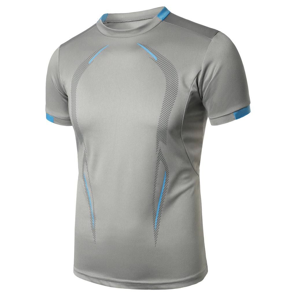 Summer men's fitness sports training Breathable short sleeve quick drying clothes men's sports fashion short sleeve T-shirt