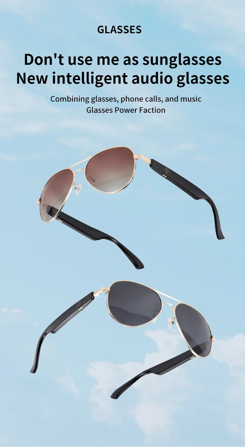 Smart Sunglasses Bluetooth glasses,Wireless HD UV Protective Lens Eyewear Waterproof Speaker,listen to songs, talk sunglasses