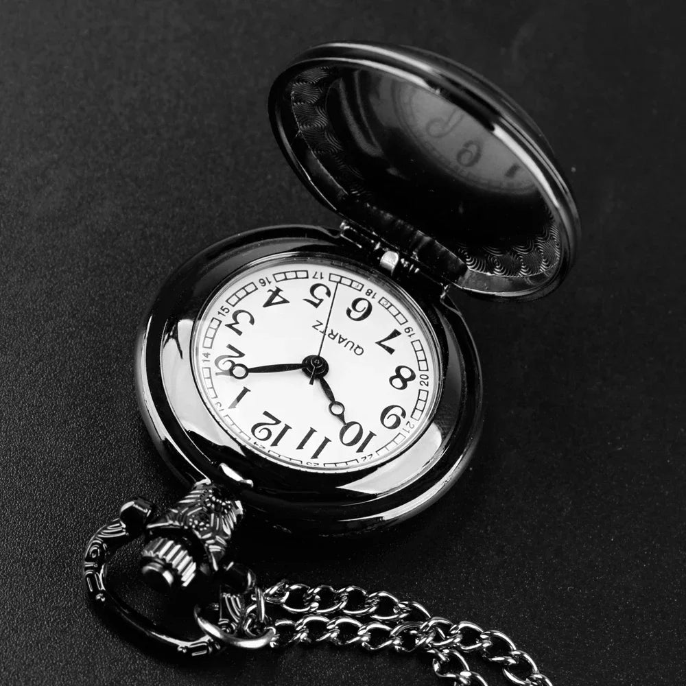 Quartz Pocket Watch for Women Men Kids Unique Avenged Sevenfold Niklass Design Vintage Clock Watches Chain Jewelry Pendant Gift