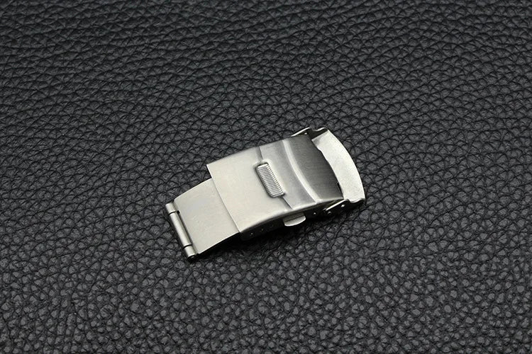 16mm 18mm 20mm 22mm Stainless Steel Watchband Clasp Folding Buckle Double Press Silver Black Gold Watch Repair Accessories