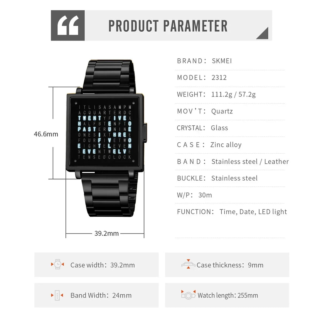 Skmei 2312 Waterproof Clock LED Light Outdoor Digital Sport Electronic Watches Reloj Hombre Fashion Wristwatch For Men Women