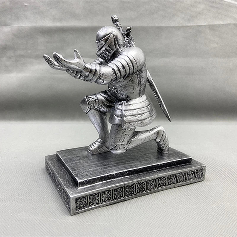 Knight Steel Warrior Holder for Office Creative Apple Watch Stand for Office Resin Decor Figurine Accessories Gift