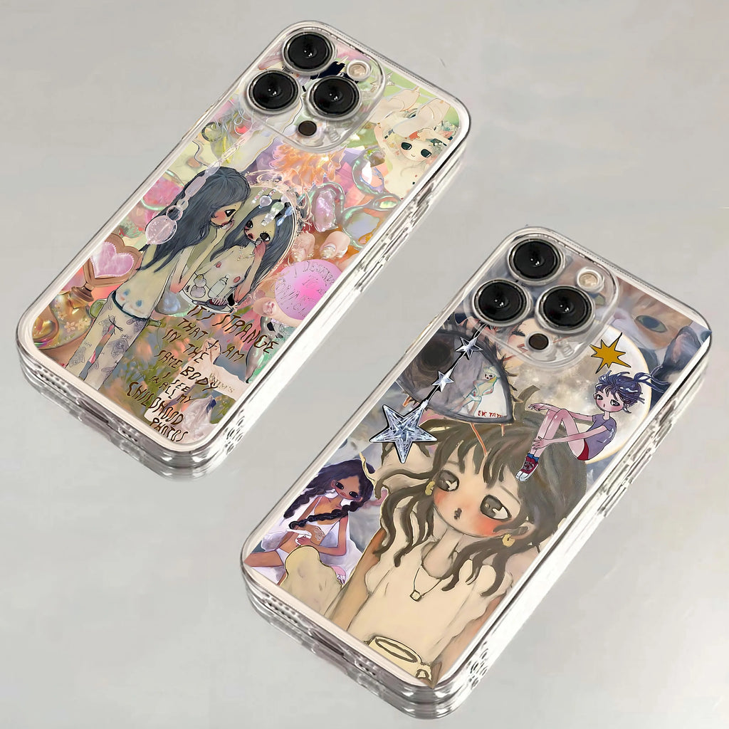 Aya Takano Phone Case For Xiaomi Redmi Note 13 12 12C 11 10 10C 13C 10s 9 9s 9A 9T 9C 8 7 Pro Max 4G 5G Luxury Transparent Cover