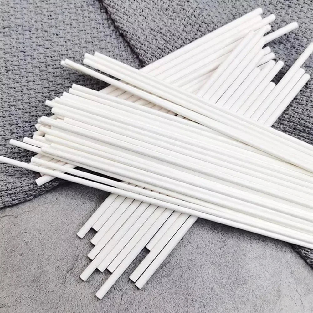 20-1500Pcs Paper Lollipop Sticks Solid Core White for Party Dining Chocolate Sugar Candy Lolly Pop Sucker sticks Cake Pop Stick