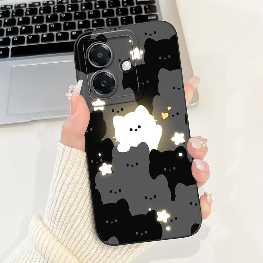 For Funda OPPO A3 A3x 4G Case 2024 Cute Panda Rabbit Soft Silicone Candy Painted Phone Covers For OPPO A40 5G OPPOA3 A 3x Bumper