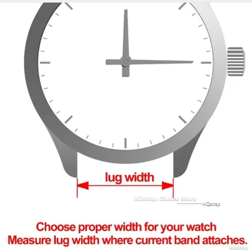 HQstrap Stainless Steel Watch Band 20mm 21mm 22mm 16mm 17mm 18mm 19mm Silver Metal Watchband Scalable Strap End Accessories