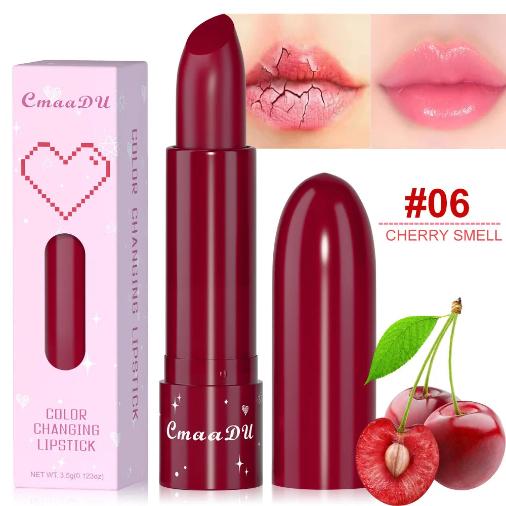 6 Colors Fruity Lip Balm Waterproof Fruit Color Tinted Shine Changing Moisturizing Nourishing lipstick Make Up Lip Care