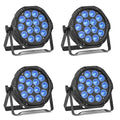 U'King 4PCS Waterproof LED Par Light 14x10W LED RGBW DJ Party Light IP65 DMX512 Effect Stage Lighting for Disco Bar Nightclub