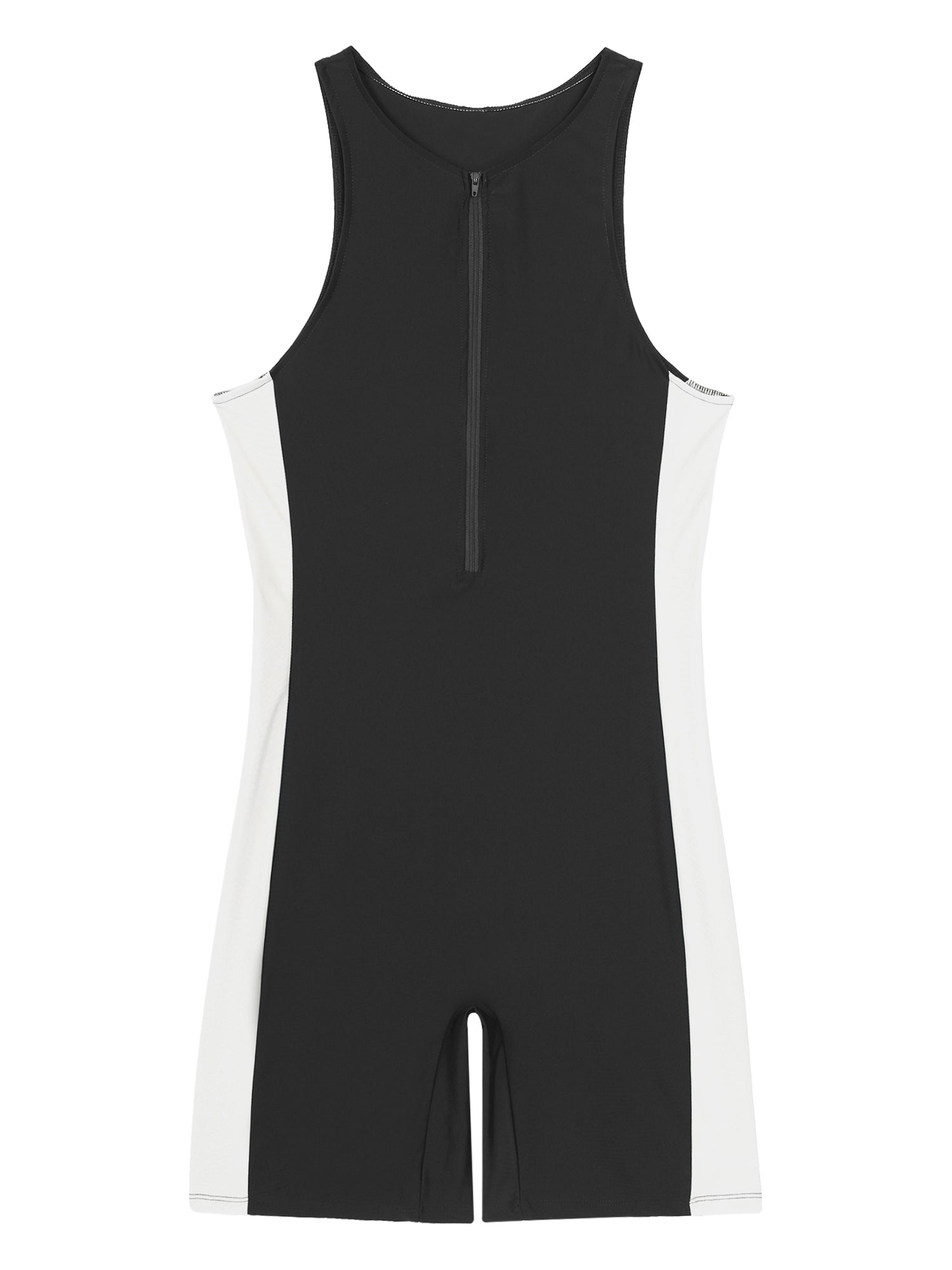 Men One-piece Swimwear Sleeveless Color Contrast Bodysuit Triathlon Wetsuit for Beach Pool Swimming Bathing Suits Male Swimsuits