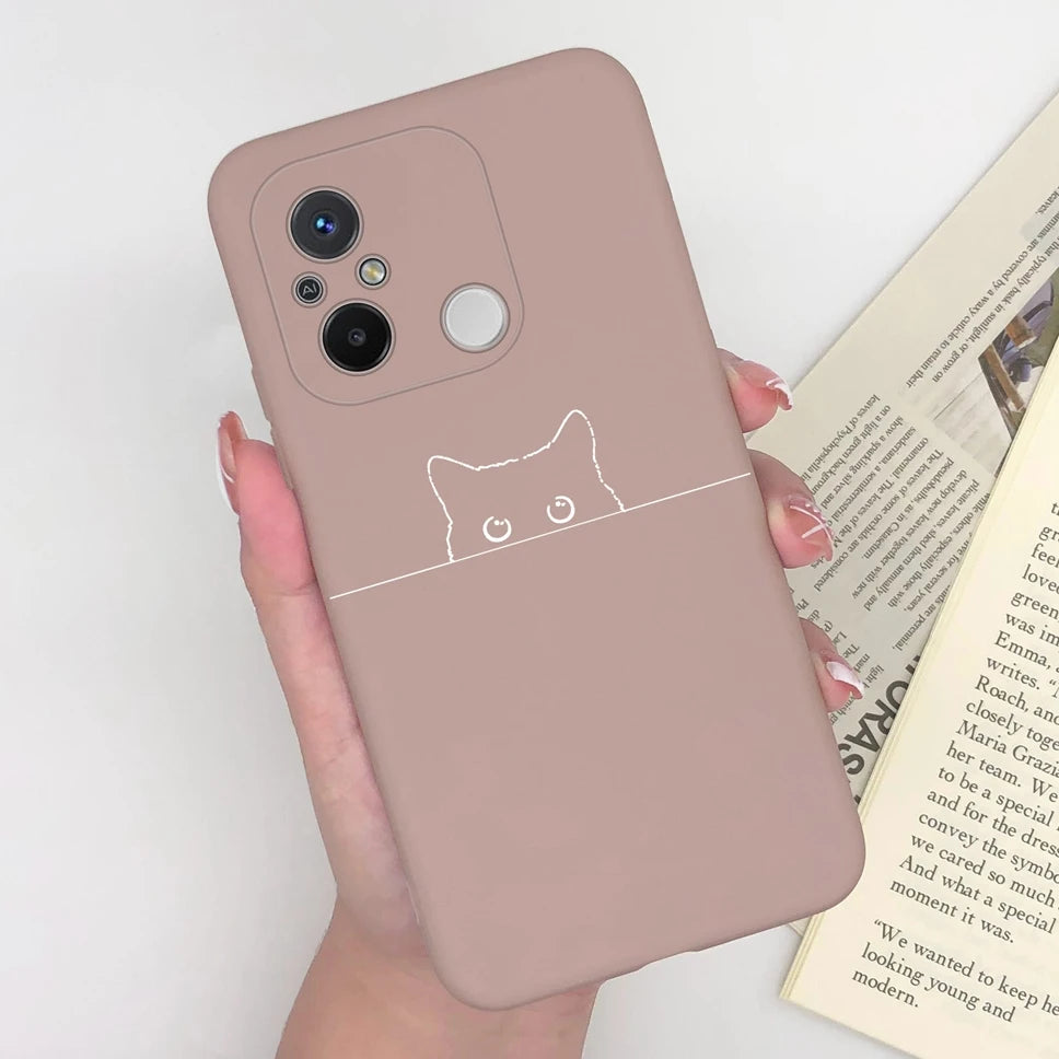 Phone Case For Redmi 12C 11A 4G Cartoon Dinosaur Soft Silicon TPU Matte Back Cover Coque For Redmi 12 C 11 A 4G Funda Capa Shell