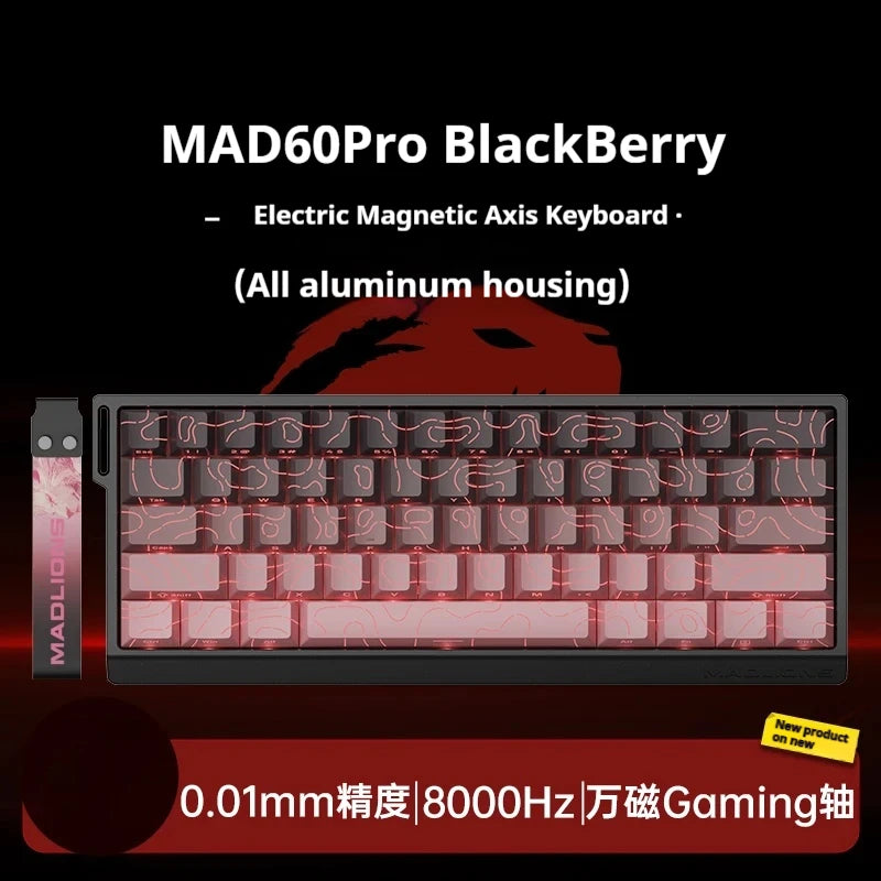 MADLIONS MAD60HE MAD68HE Magnetic Switch Keyboard Wired Mechanical Keyboard 8000Hz 0.01mmRT Valorant Gaming Keyboard Custom