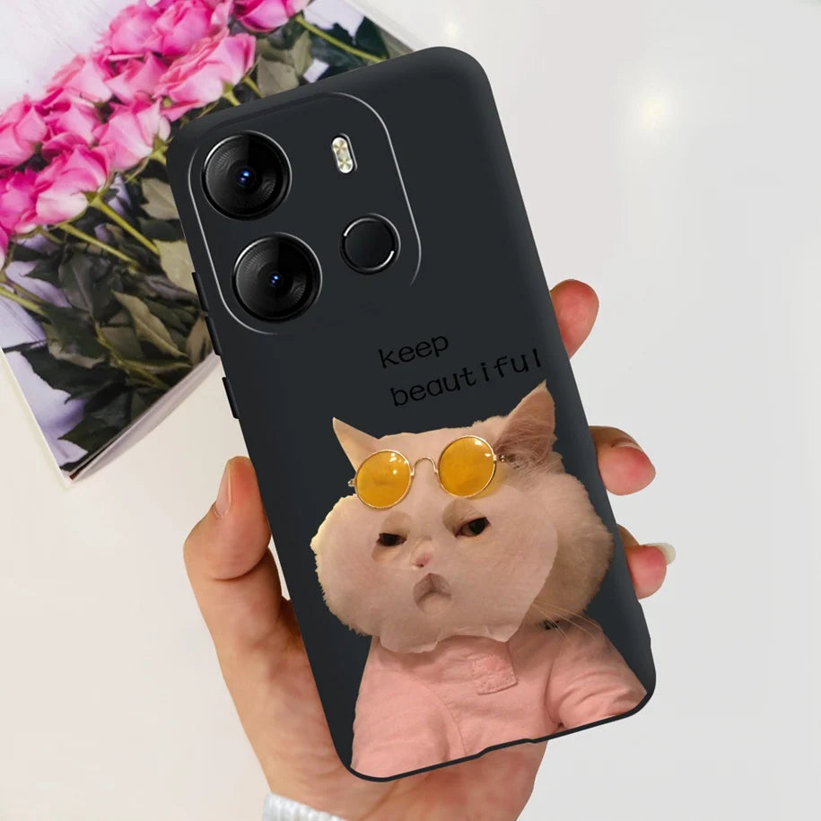 For Tecno Pop 7 Pro Pop7 Case Fashion Marble Soft Silicone Matte Coque For Tecno Spark Go 2023 Funda Pop7Pro BF6 BF7 BF7h Bumper