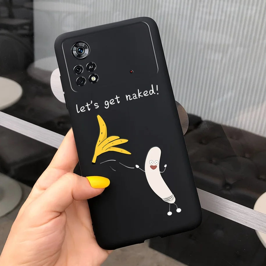 Cute Love Heart Phone Case For Xiaomi Poco X4 Pro 5G Cover Soft Silicone Matte Funda For Xiaomi Poco X4 M4 Pro 4G 5G Bumper 2022