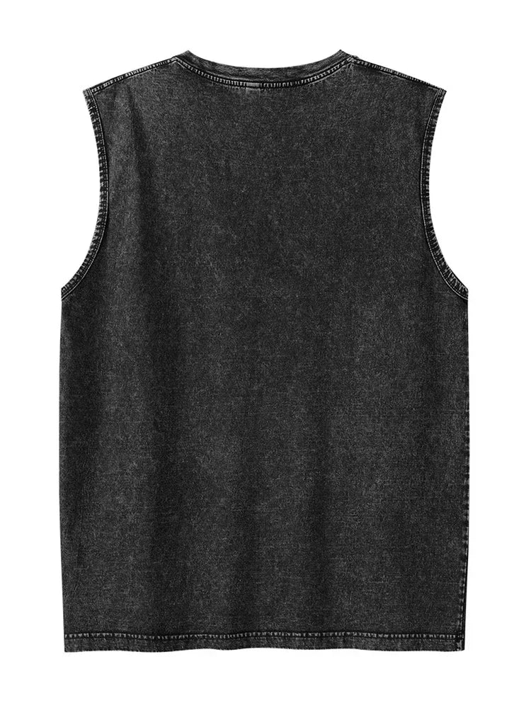 Summer Trend Vest Men's Tight Turtleneck Sleeveless Cotton Vest Male Slim Fitness Stretch Tank Tops Bottoming Shirt Streetwear