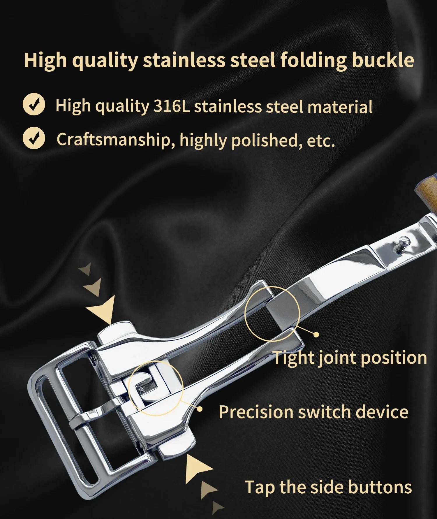 Kebitt High Quality Iwatch Ultra3 Genuine Leather Band Deployment Buckle Strap For Apple Watch Series11 10 9 8 7 Se 3 46 45 49mm
