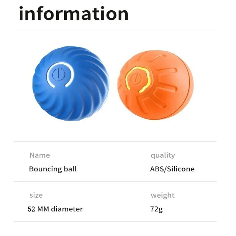 USB Automatic Dog Accessories Mobile Bounce Moving Ball For Dogs Electronic Interactive Pet Toys Pool Cats Toy Bag Supplies Home