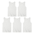 Maden Men's Retro Solid Color Slim Fit Sleeveless Vest T-Shirt Sports Fitness Threaded Inner Bottoming Shirt for Summer Tank Top