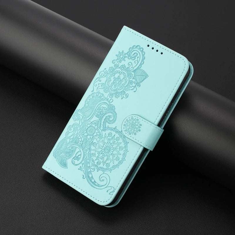 For Xiaomi Redmi 13 Case Paisley Leather Flip Stand Case on For Ximi Redmi13 Wallet Cover For Xiaomi Redmi 13C Phone Cover Coque