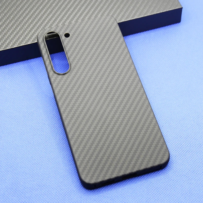 Case for Samsung Galaxy S23 S23+ Plus 600D Real Carbon Fiber Aramid Cell Mobile Phone Protective Cover Protection Shell