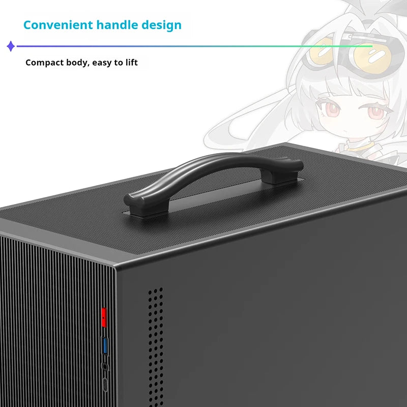 Power train X-Gamerx M1 PC gaming case M-ATX glass side-transparent portable mini computer case ATX SFX Power supply