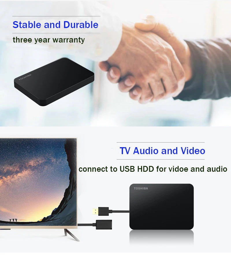 Toshiba A3 HDTB410YK3AA Canvio Basics 500GB 1TB 2TB 4TB Disco Rígido Externo Portátil USB 3.0, Preto