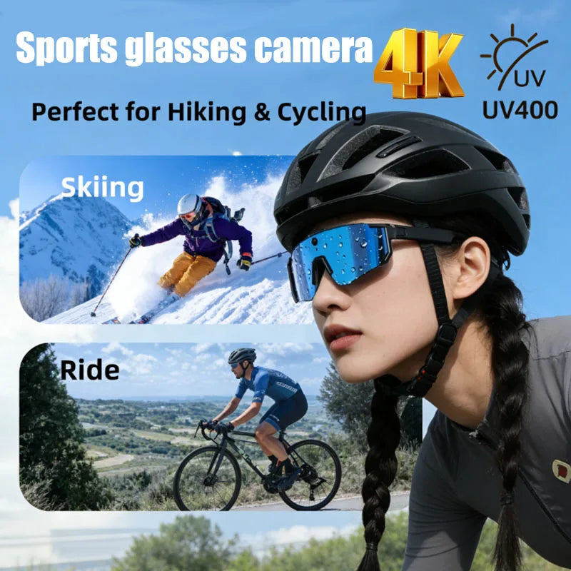 New Ai Intelligent Glasses For Outdoor Cycling Goggles With 800w Camera And High-definition Anti Shake Mini Recording Glasses