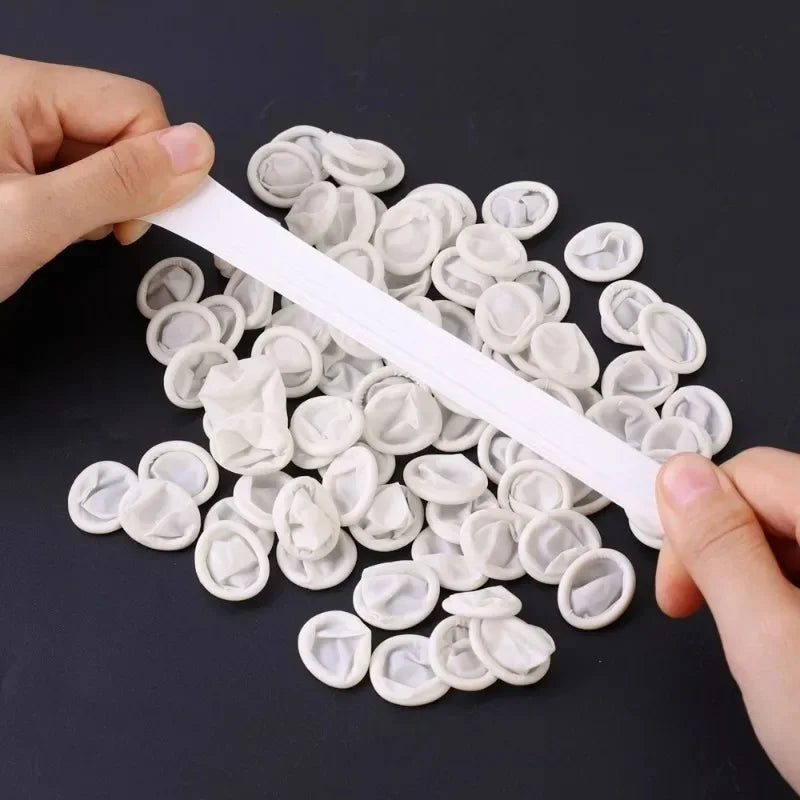White Disposable Finger Cots Gloves Dust-proof Anti Slip Multi-purpose Durable Finger Cots Fingertip Cleaning Tools