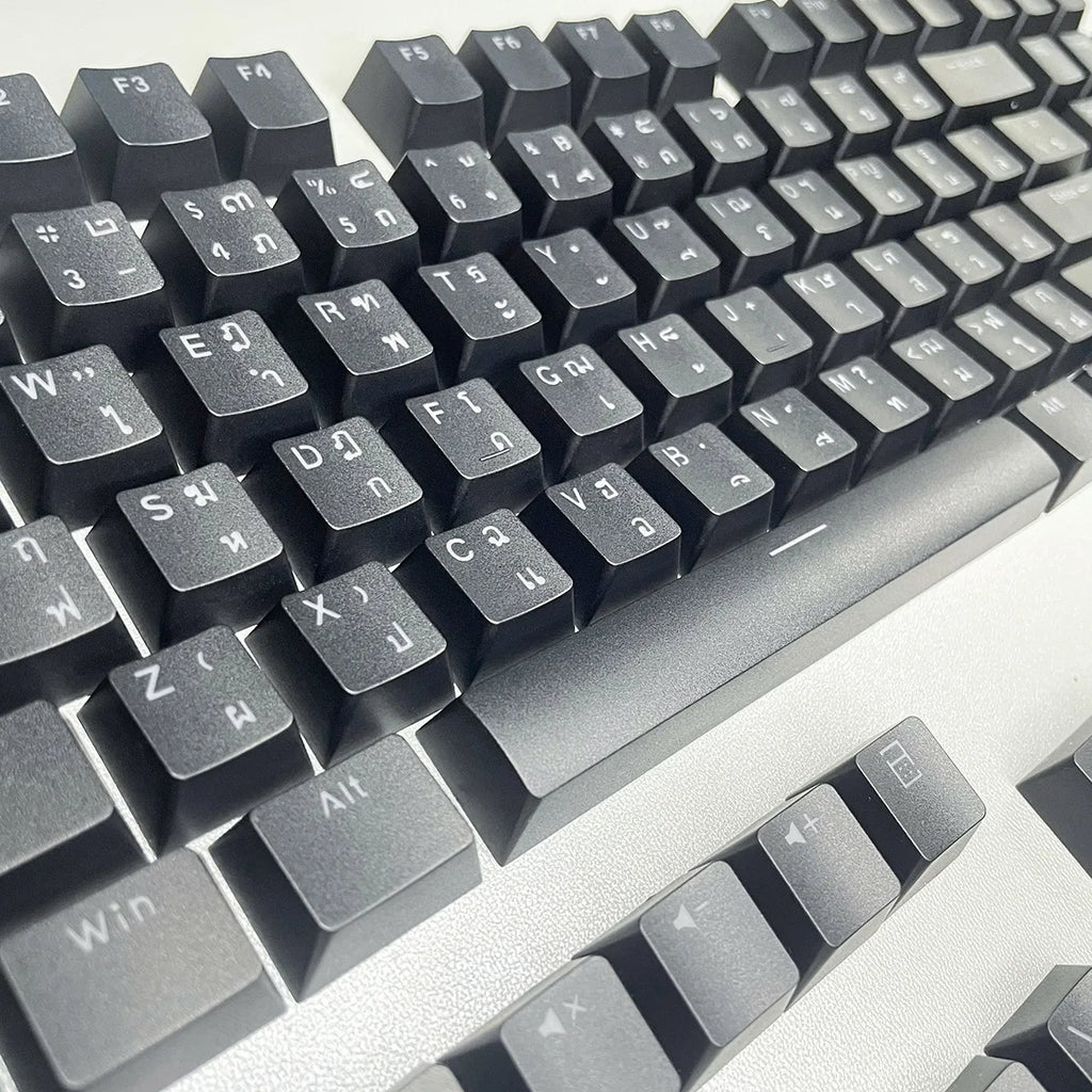 Russian Keycaps Spanish Arabic Korean Portuguese French German Thai Letters Translucent Keycaps For Cherry MX Switch 104 Key LK1
