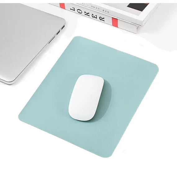 Small Size Office Mouse Pad Colorful Double-side Waterproof Desktop Protector Mat PU Leather Non-slip Pad For Laptop PC Computer