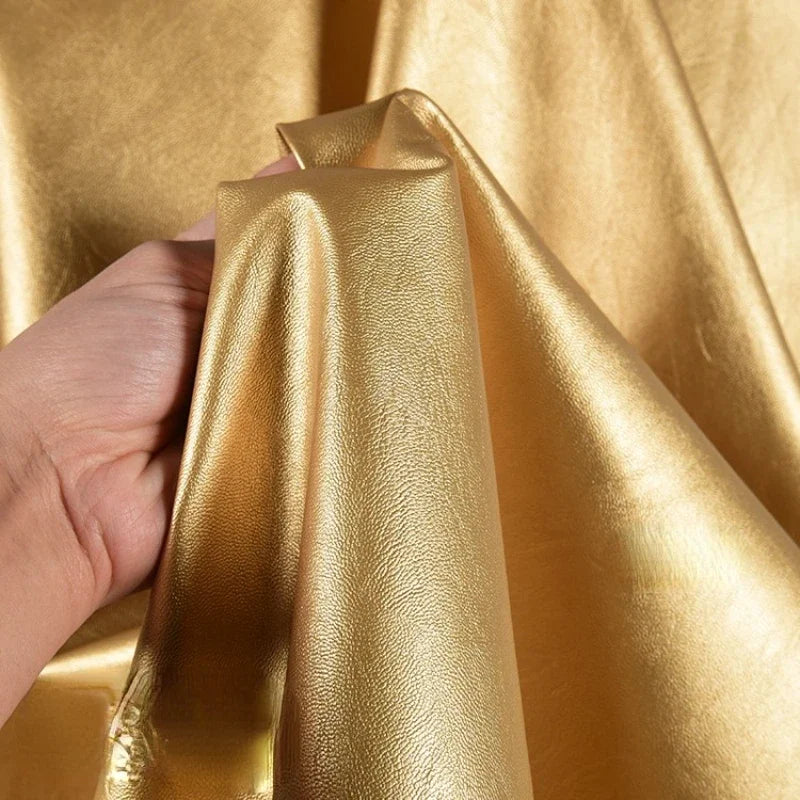 PU Soft Leather Fabric Artificial Leather Waterproof Micro Elastic Clothing Bag Designer Cloth Apparel Diy Sewing