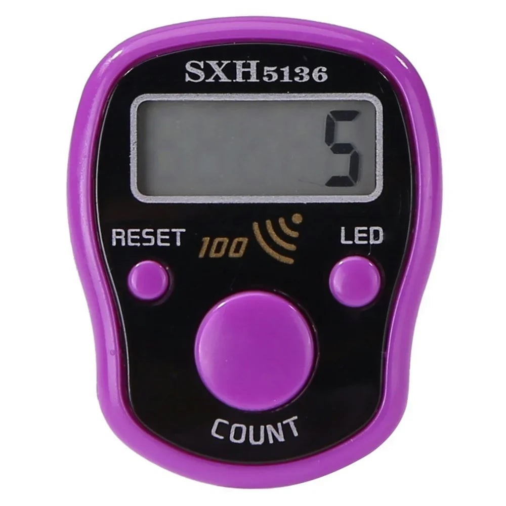 Electric Digital Display Counter Buddha Chanting Counter Electronic Digital Display Hand Tally with LED Light for Sewing