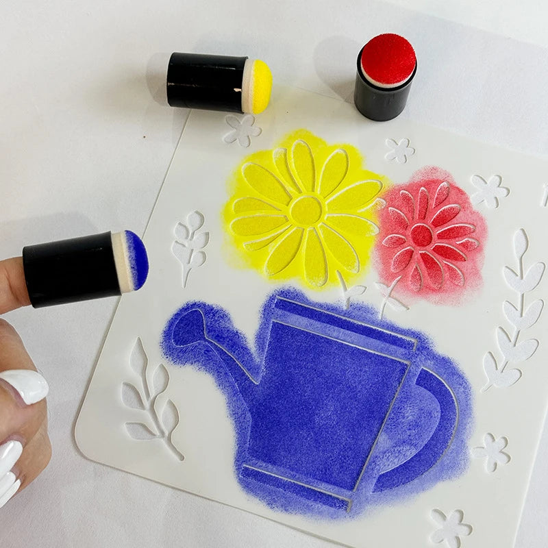 10Pcs Sponge Finger Cots for Coloring The Face and Painting Tools Children's DIY Handcrafted Painting Pressing Finger Cots