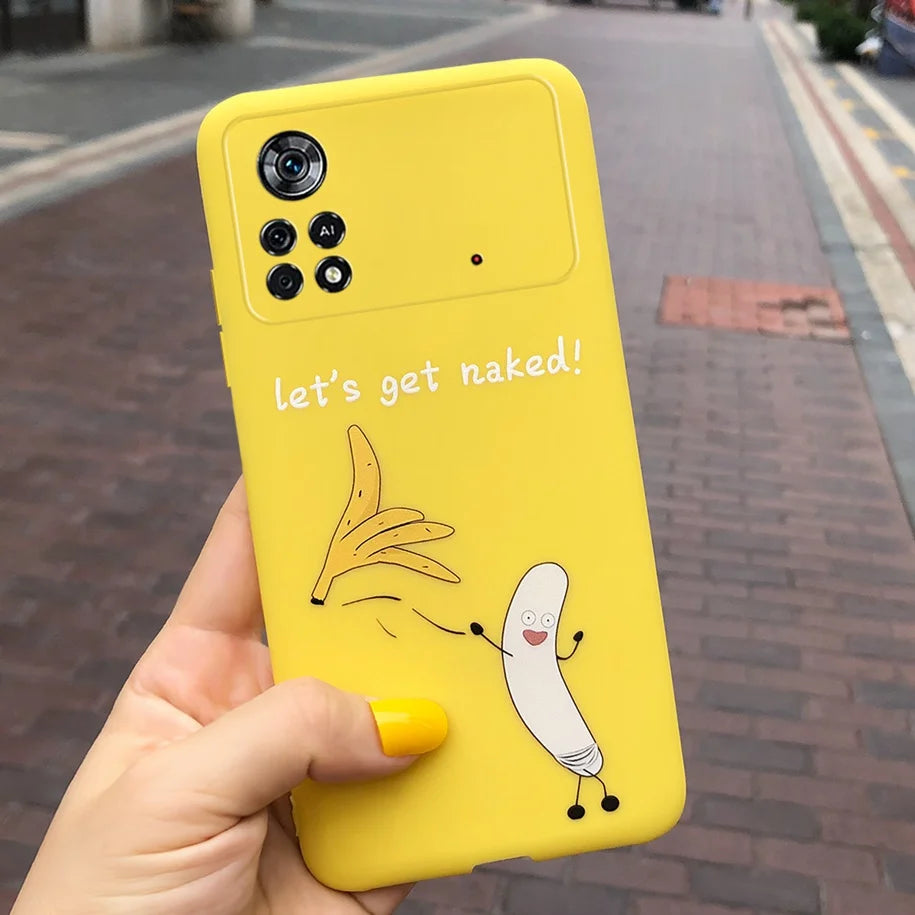 Cute Love Heart Phone Case For Xiaomi Poco X4 Pro 5G Cover Soft Silicone Matte Funda For Xiaomi Poco X4 M4 Pro 4G 5G Bumper 2022