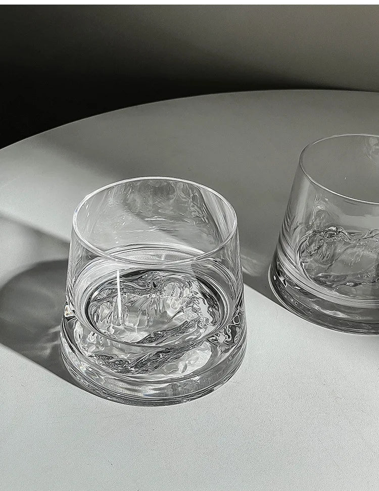 Crystal Glass Whiskey Cup, Japanese Liquor Glass, Clear Iceberg Glass, Suitable for Vodka, Liqueur, Tequila, Shochu, Cocktail
