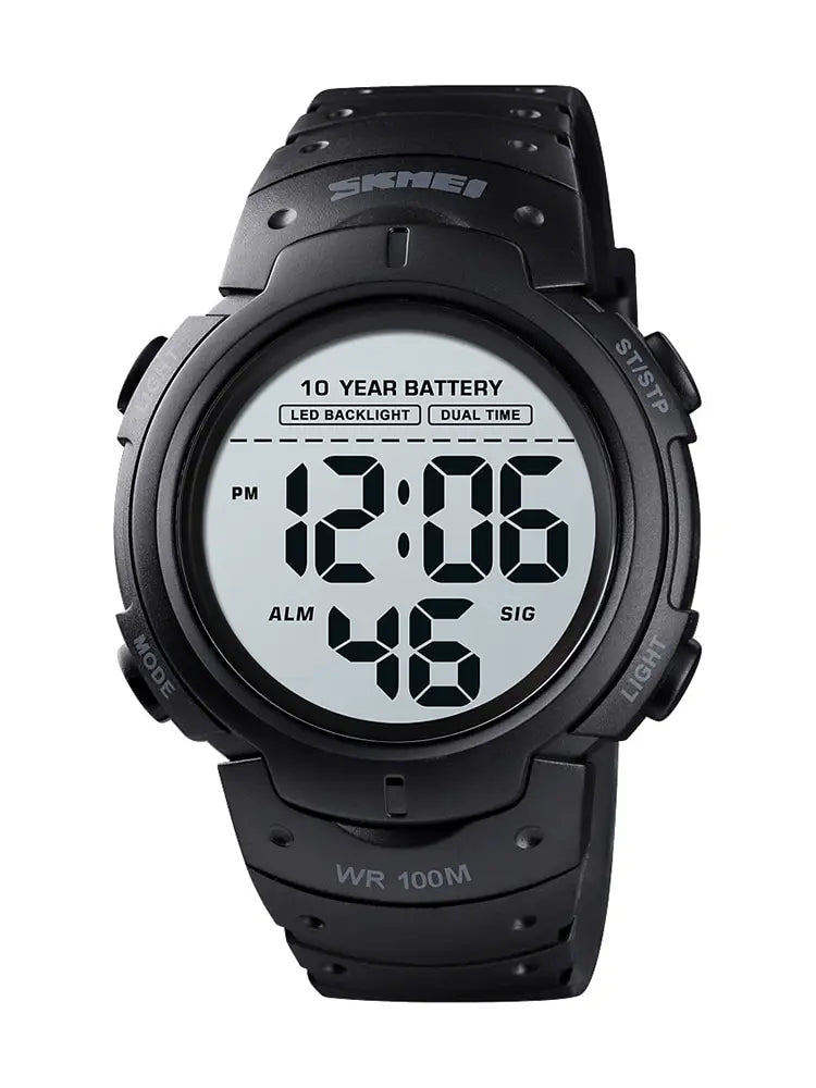 Skmei Led Light Display Chrono Digital Sport Watches Mens 10bar Top Waterproof Wristwatch 10 Year Battery Life Alarm Date Clock