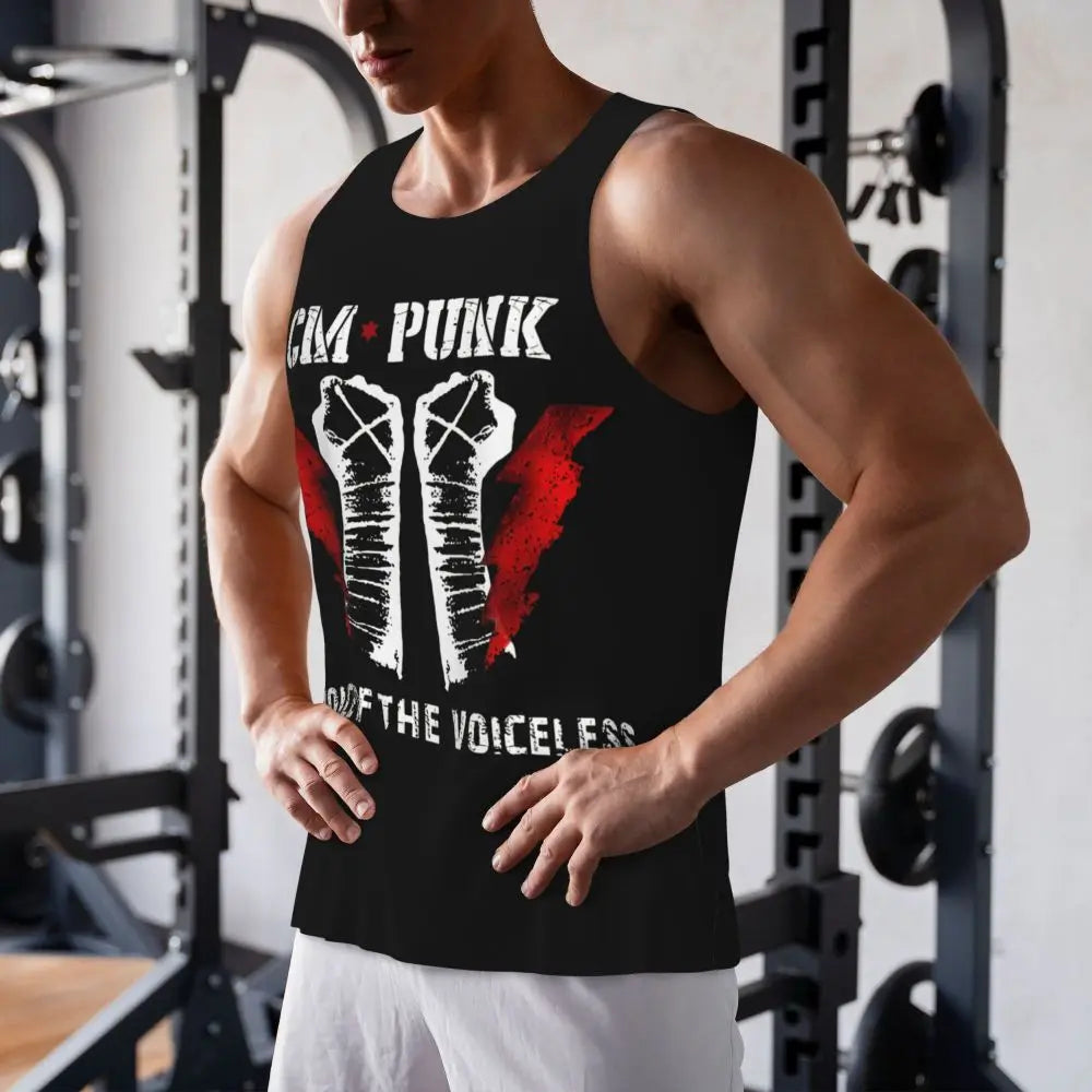 Graphic Wrestling CM Punk Best In The World Workout Tank Tops Sleeveless Shirt Bodybuilding Fitness Gym Compression Vest