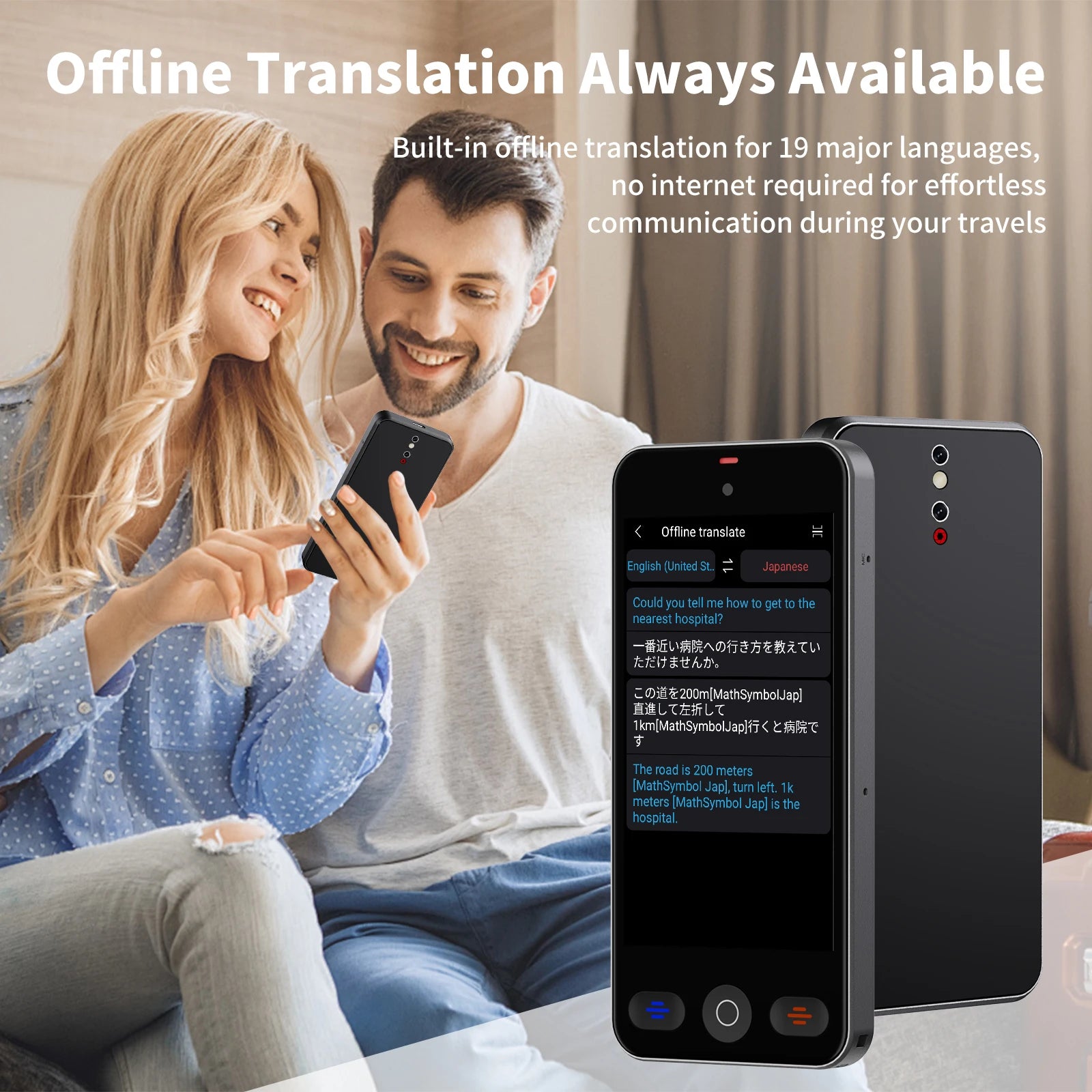 Language Translator Offline Voice Photo Translation WiFi Portable Translator 142 Languages Translator Device for Travel Business