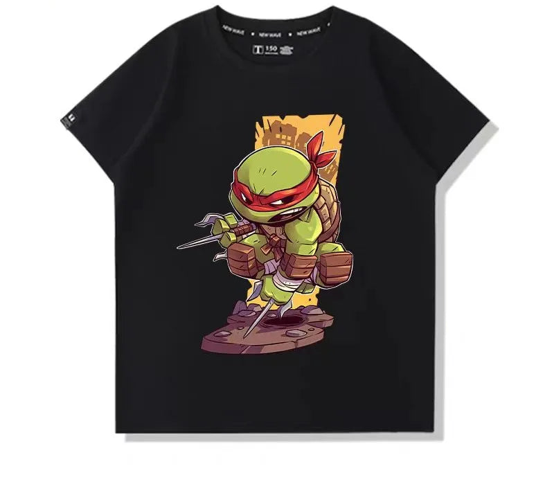 Nick - New Model - Ninja Turtles Cartoon Print Children's Fashion Cute Soft Comfortable Boys' and Girls' T-Shirt