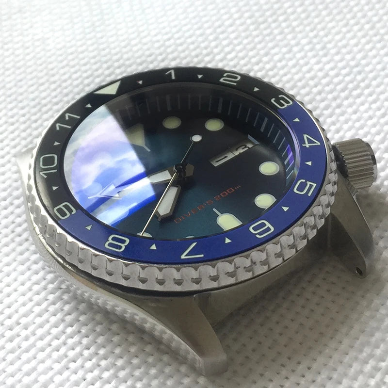 MOD Double Dome Sapphire Watch Crystal For SKX007 SKX009 Blue AR Coating  Mod Part  Watch Accessories