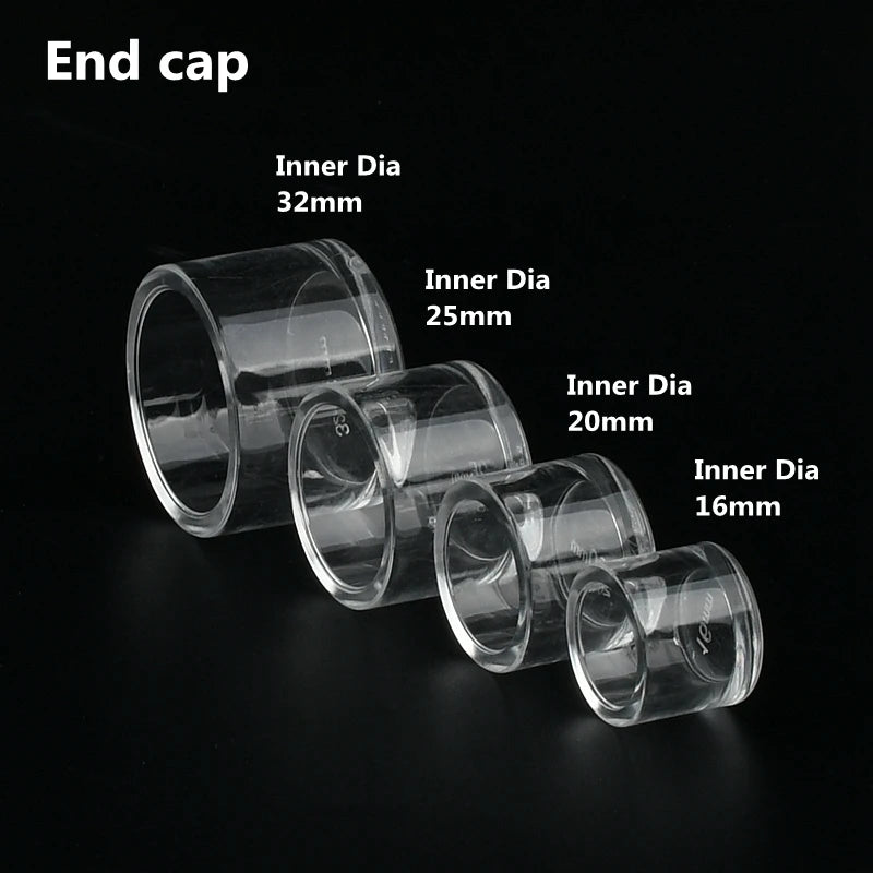 16 20 25 32 40 50mm Acrylic Pipe 90 Degree Elbow Transparent Plexiglass Fish Aquarium Water Tank Accessories Tank Tee Way Joints