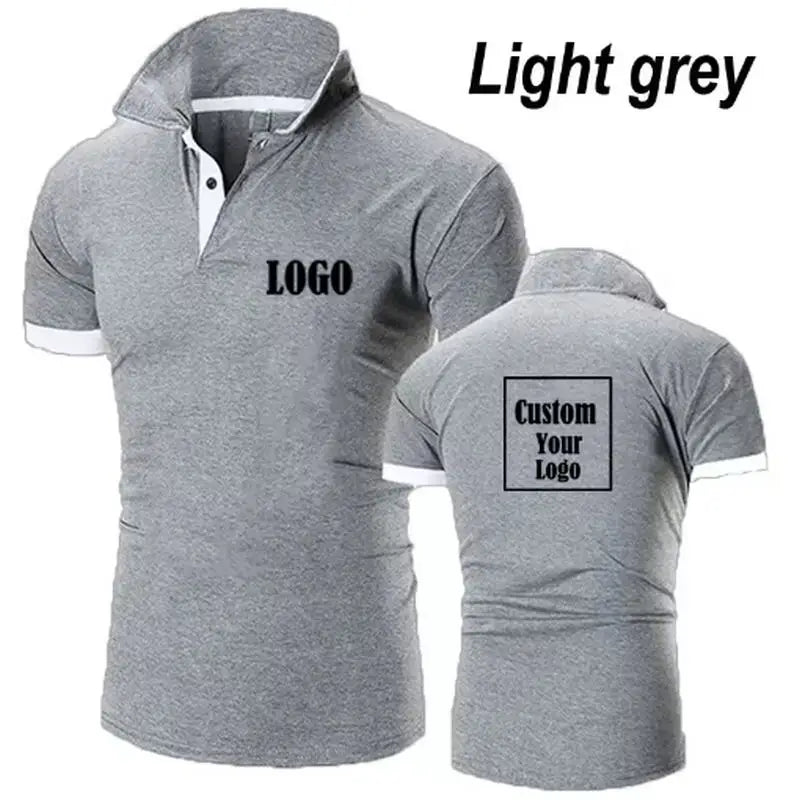 Custom Logo Casual Customize Polo Shirt Men's Summer Fashion T-Shirt Sports Wear Slim Outdoor Duplex prints Clothes S~5XL 2025
