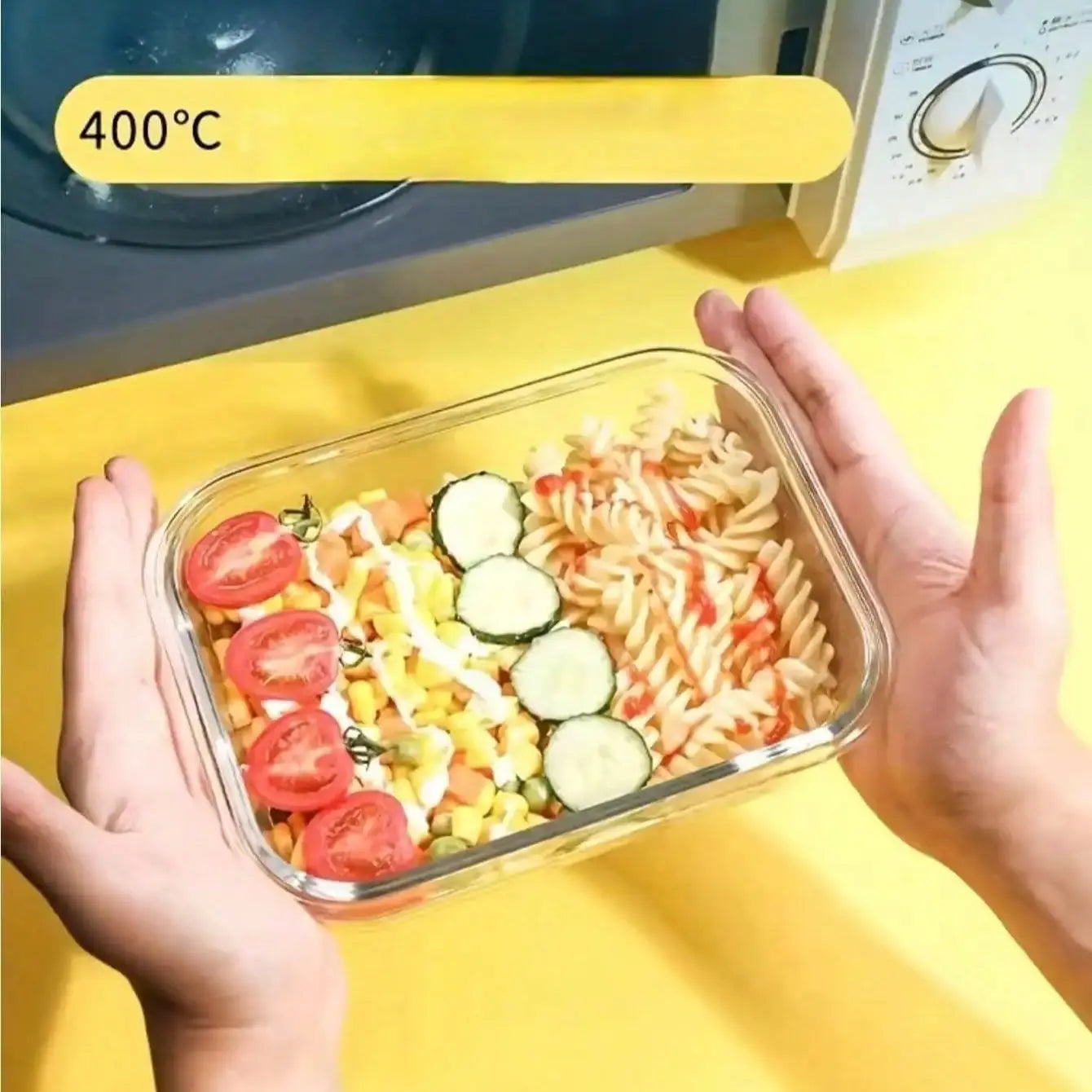 Glass Food Storage Container With Lid, For Meal Prep,Fridge And Dishwasher , Transparent For Storing Food, Salad, Fruit Etc.