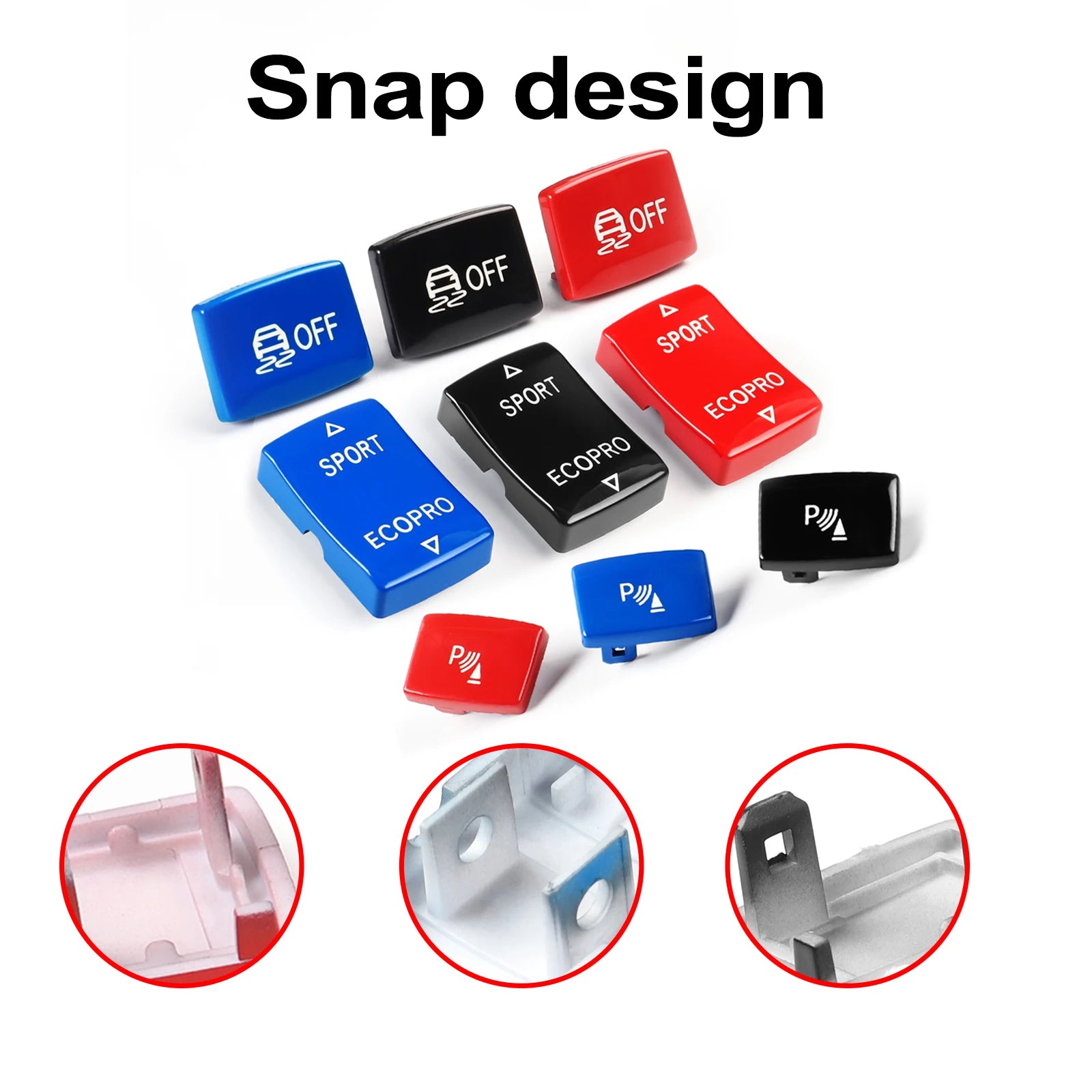 For BMW 1 2 3 4 Series F20 F21 F22 F23 F30 F31 F34 F35 F32 F36 Car ESP Antislip Switch Sport Buttons Radar Sensor Key Red/Blue