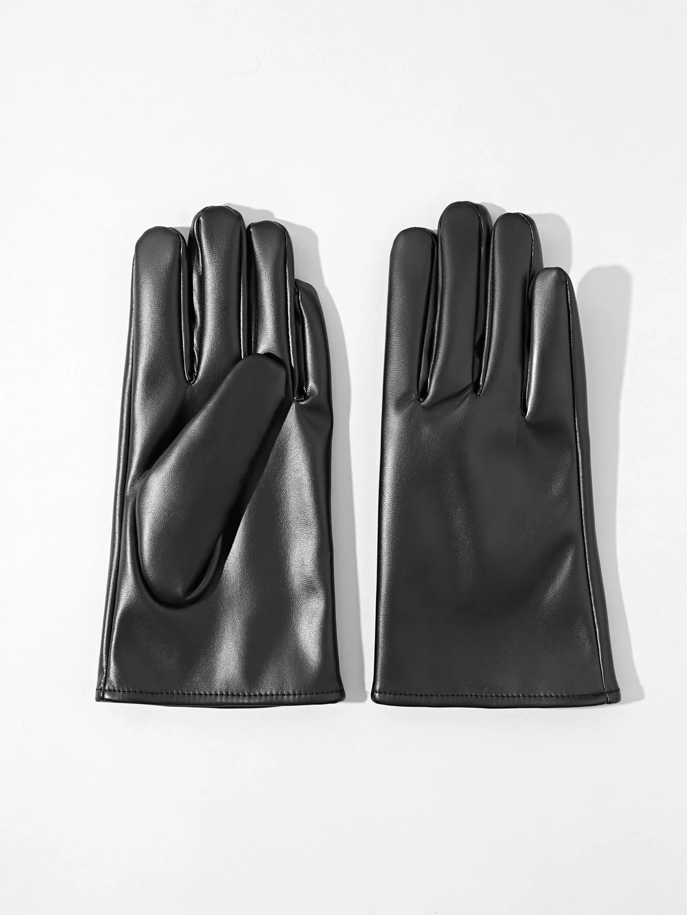 Ladies' black leather gloves sexy photo leather gloves ladies' autumn and winter warm driving gloves